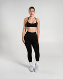 Amplify Ultra-High Rise Legging in Black – women's high-rise seamless compression legging, view 5