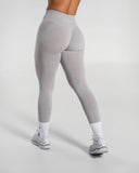 Amplify Mid Rise Legging in LT Heather – women's mid-rise seamless compression legging