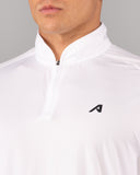 Racer Quarter Zip - White