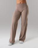 Aura Wide Leg Pant Regular - Mocha