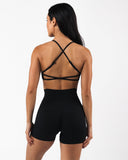 Aura Strappy Bra - Onyx