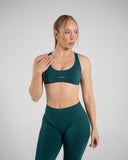 Vortex Bra in Dark Teal – women's seamless light-support sports bra