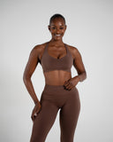 Elevate Bra in Cedar – women's seamless high-support sports bra
