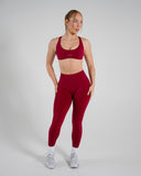 Vortex Bra in Strawberry Jam – women's seamless light-support sports bra, view 4