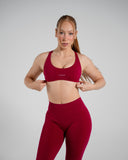Vortex Bra in Strawberry Jam – women's seamless light-support sports bra
