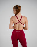 Vortex Bra in Strawberry Jam – women's sports bra in nylon and polyester fabric