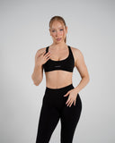 Vortex Bra in Black – women's seamless light-support sports bra