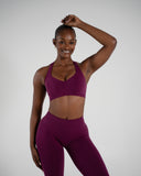 Elevate Bra in Mulberry – women's seamless high-support sports bra