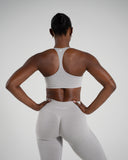 Elevate Bra in LT Heather – women's sports bra in nylon and polyester fabric