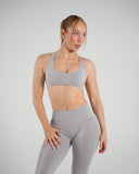Vortex Bra in LT Heather – women's seamless light-support sports bra