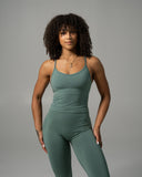 Crossed Push Tank - Juniper Green