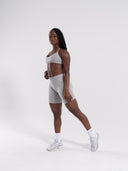 Pump Mid Rise Biker Short - LT Heather