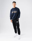 Establishment Split Crewneck - Deep Navy