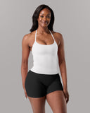 Halter Push Tank - White
