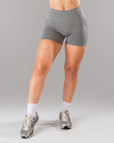 Pump Mid Rise Short - Heather Grey w/ Logo