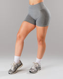 Pump Mid Rise Short - Heather Grey w/ Logo