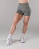 Pump Mid Rise Short - Heather Grey w/ Logo