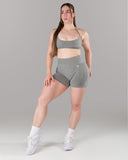 Pump Mid Rise Short - Heather Grey