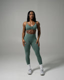 Pump Mid Rise Legging - Juniper Green