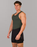 Zero Ribbed Tank 2pk - Signature Green / Signature Brown