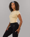 Varsity Baby Tee - Sahara