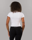 Varsity Baby Tee - White