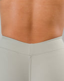 Dip Back Mid Rise Short - Silver