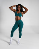 Pump Mid Rise Legging - Dark Teal