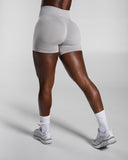 Pump Mid Rise Short in LT Heather – women's mid-rise seamless compression shorts