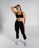 Pump High Rise Legging in Black – women's legging in nylon and polyester fabric, view 8