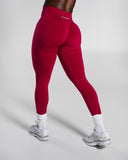 Pump Mid Rise Legging in Strawberry Jam – women's mid-rise seamless compression legging