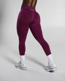 Pump Mid Rise Legging in Mulberry – women's mid-rise seamless compression legging