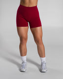 Pump High Rise Short in Strawberry Jam – women's shorts in nylon and polyester fabric