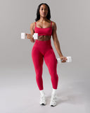 Pump High Rise Legging - Scarlet