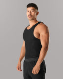 Zero Ribbed Tank 2pk - Black