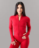 Aura Sculpt Jacket - Scarlet