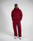 Staple Emblem Fleece Sweatpant in Cherry – unisex sweatpants, view 7