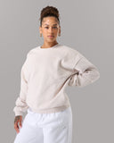 Staple Crewneck in Wheat – unisex sweatshirt in cotton and polyester fabric, view 8