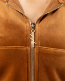 Velour Zip Hoodie - Root