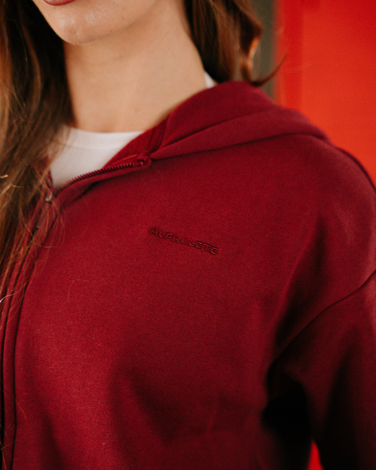 Core Midweight Fleece Zip Hoodie - Strawberry Jam product media