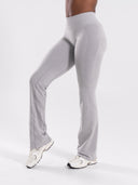 Pump Mid Rise Flared Pant Long - LT Heather