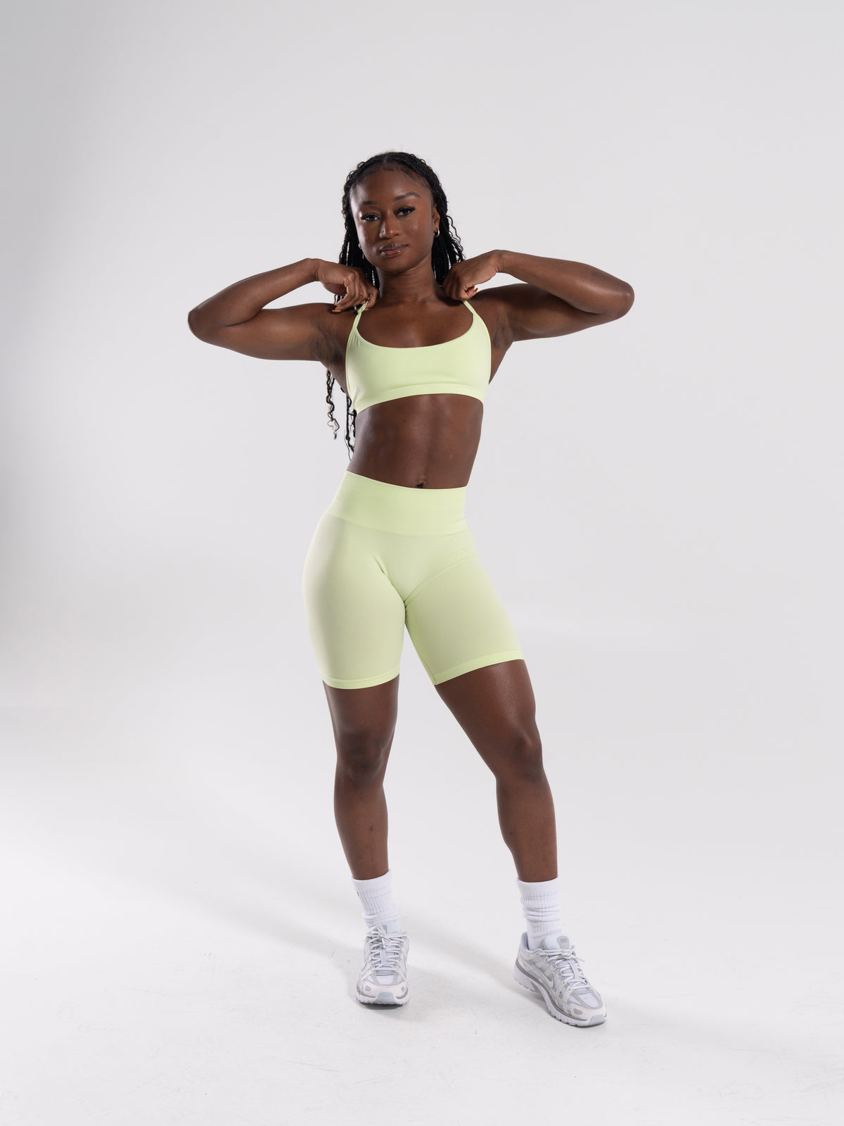 Pump Mid Rise Biker Short - LT Heather product media