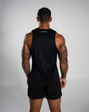 Base Cutoff in Black – men's tank top in polyester fabric