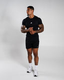Base Tee in Black – men's t-shirt in polyester fabric, view 6
