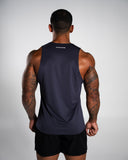 Base Cutoff in Dusty Navy – men's tank top in polyester fabric