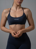 Amplify Open Back Bra - Dusty Navy