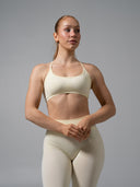 Amplify Open Back Bra - Buttercream