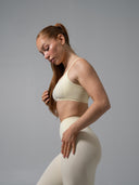 Amplify Open Back Bra - Buttercream