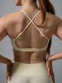 Amplify Open Back Bra - Buttercream