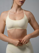 Amplify Open Back Bra - Buttercream
